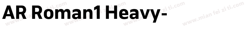 AR Roman1 Heavy字体转换